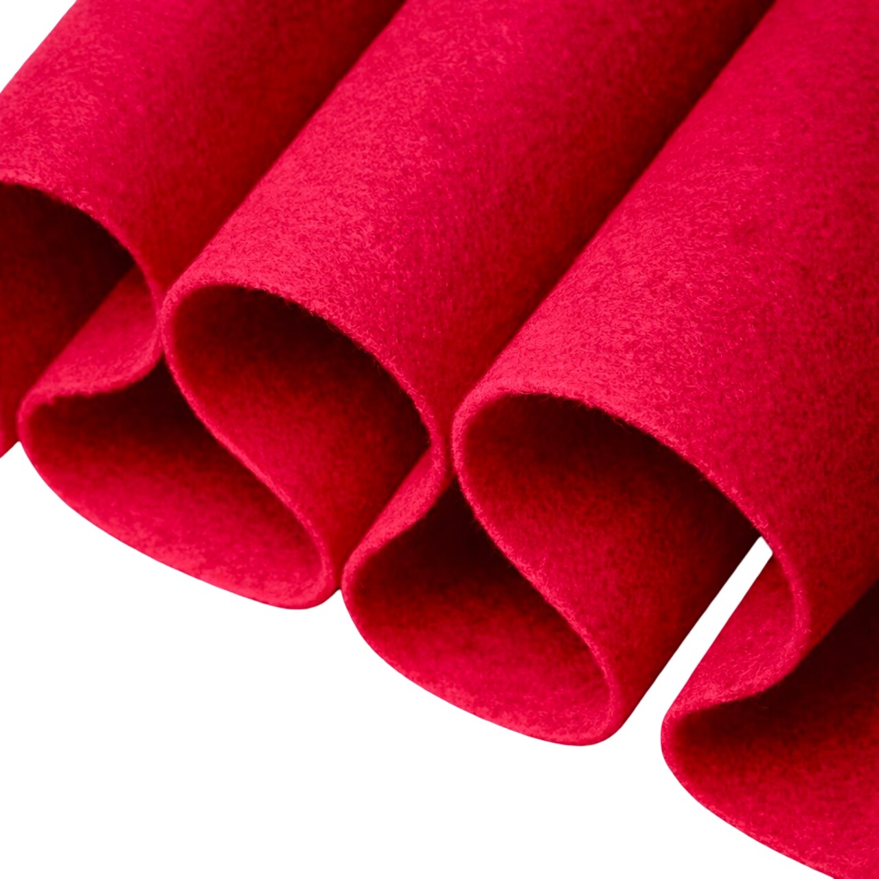 FabricLA Craft Felt Fabric - 72" Inch Wide & 1.6mm Thick Non-Stiff Felt Fabric by The Yard - Use This Soft Felt Roll for Crafts - Felt Material Pack - Red Felt, 10 Continuous Yards